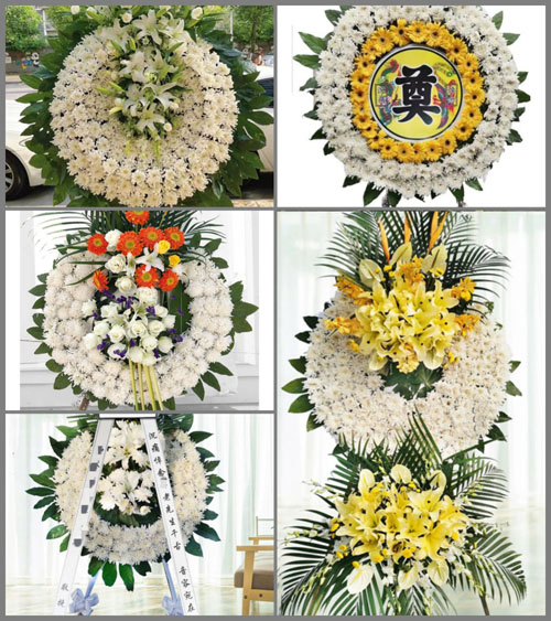 山东青岛即墨市环秀街道李家西城西村花圈速递