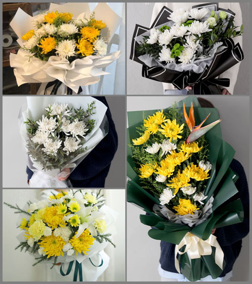 山东青岛即墨市环秀街道李家西城西村白事花束代送